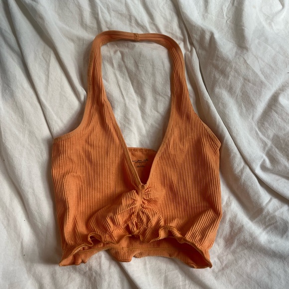 Urban outfitters Orange Ribbed Halter Top - Picture 1 of 4